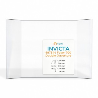 Vetro Invicta 687344 FOYER 700 DOUBLE OUVERTURE - Vetro Prismatico per caminetto