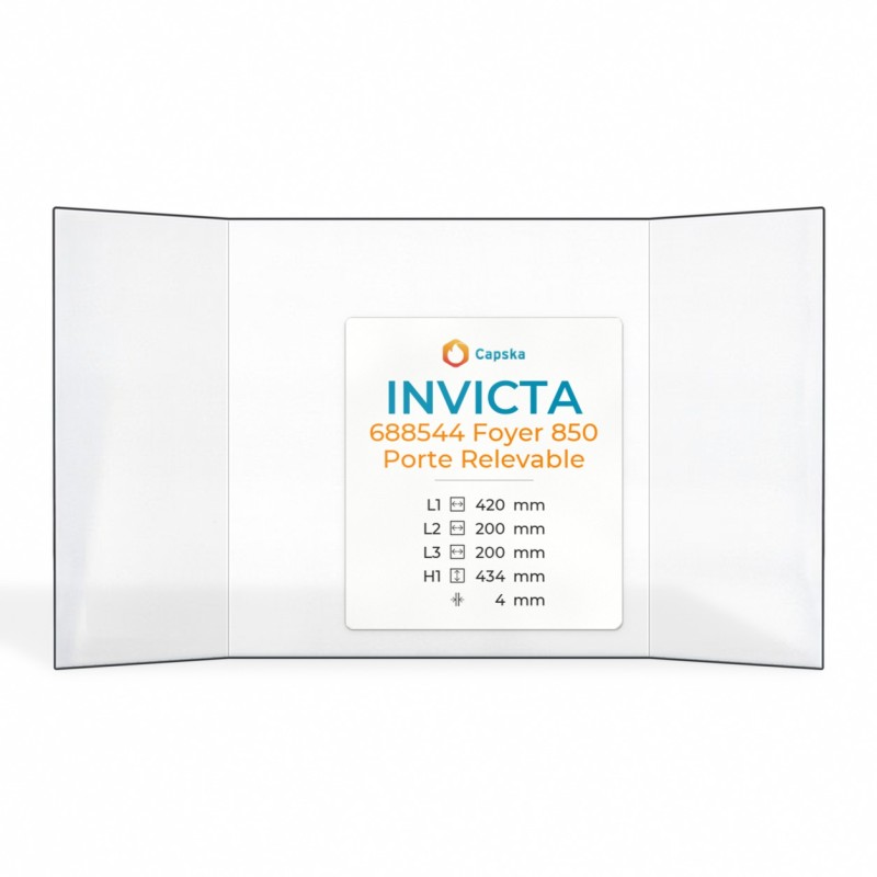 Vitre Invicta 688544 FOYER 850 PORTE RELEVABLE - Verre Prismatique