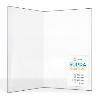 Vitre Supra QUATTRO - Verre Pliée pour poêle à bois