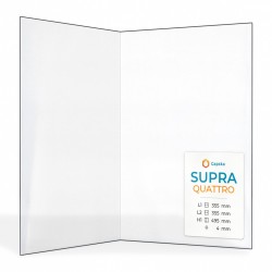 Vitre Supra QUATTRO - Verre Pliée pour poêle à bois