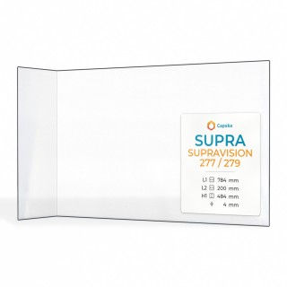 Supra SUPRAVISION 277/279 Glass - Folded Glass Panel for Fireplace Insert