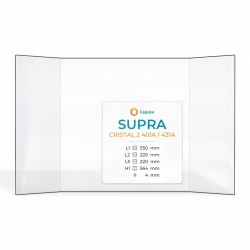 Supra CRISTAL 2 401A / 431A Glass - Prismatic glass panel for fireplace insert