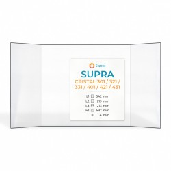 Vitre Supra CRISTAL 301 / 321 / 331 / 401 / 421 / 431 - Verre Prismatique pour insert