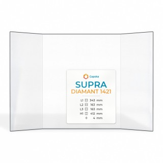 Vetro Supra DIAMANT 1421 - Vetro Prismatico per inserto caminetto