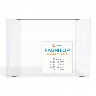 Vitre Fabrilor PYRAM 740 - Verre Prismatique pour insert