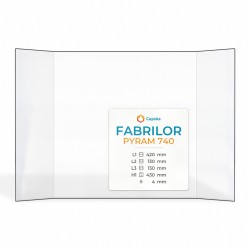 Fabrilor PYRAM 740 Glass - Prismatic glass panel for fireplace insert