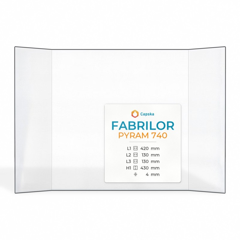 Fabrilor PYRAM 740 Glass - Prismatic Panel for Fireplace Insert