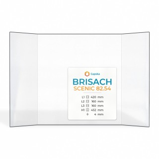 Brisach SCENIC 82.54 Glas - Prismatische Kaminglas für Kaminofen