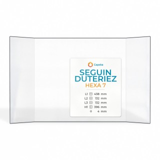 Seguin Duteriez HEXA 7 Glas - Prismatisches Kaminglas für Kaminofen