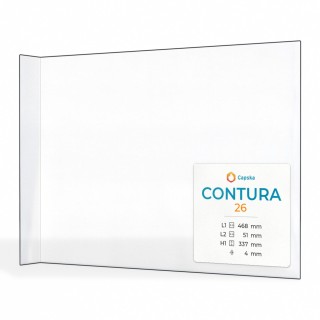 Contura 26 Glass - Folded Glass Panel for Wood Burning Stove