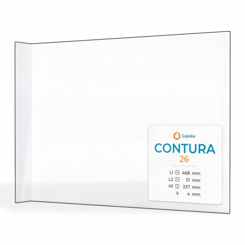 Contura 26 Glas - Gefaltetes Kaminglas für Kaminofen