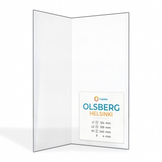 Olsberg HELSINKI Glas - Gefaltet Kaminglas für Kaminofen
