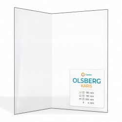 Olsberg KARIS Glas - Gefaltet Kaminglas für Kaminofen