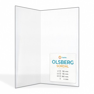 OLSBERG SORDAL Glass - Folded Panel for Wood Burning Stove