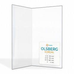 Olsberg SORDAL Glass - Folded glass panel for wood burning stove