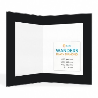 Vetro Wanders BLACK DIAMOND - Vetro Piegato Serigrafato per stufa a legna