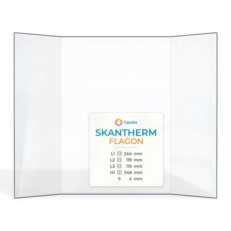 Vitre Skantherm FLAGON - Verre Prismatique pour poêle à bois