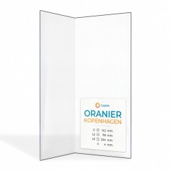 Oranier KOPENHAGEN Glass - Folded glass panel for wood burning stove