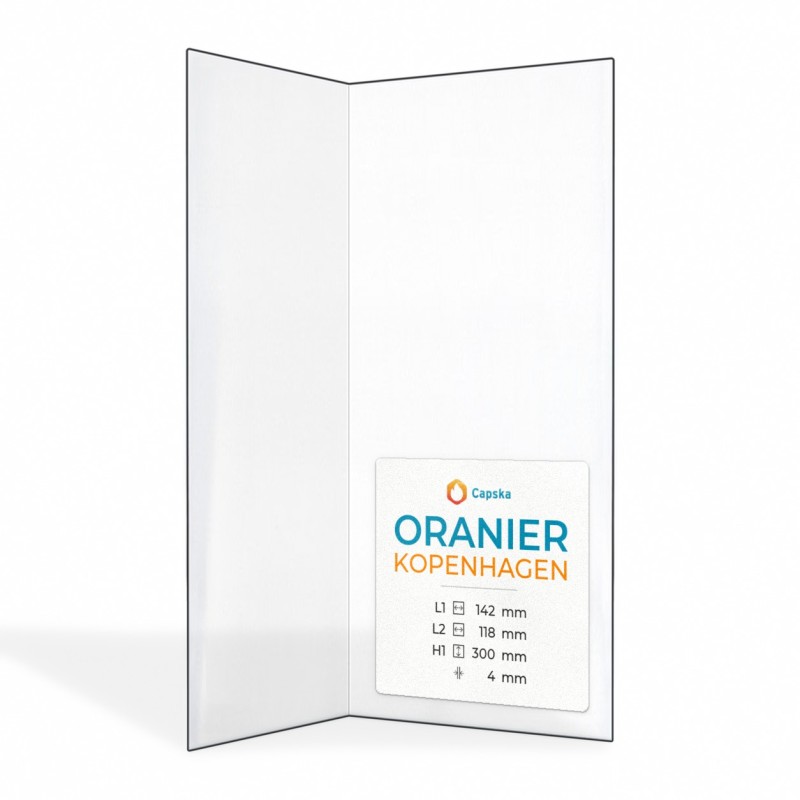 Oranier KOPENHAGEN Glass - Folded Glass Panel for Wood Burning Stove