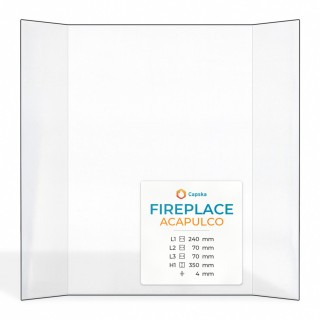 Kaminglas ACAPULCO - Prismatisches Glas für Kaminofen