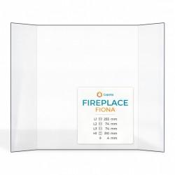 Vetro Fireplace FIONA - Vetro Prismatico per inserto per caminetto