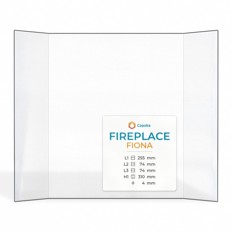 Vetro Fireplace FIONA - Vetro Prismatico per inserto caminetto