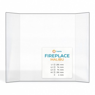 Vetro Fireplace MALIBU - Vetro Prismatico per inserto camino