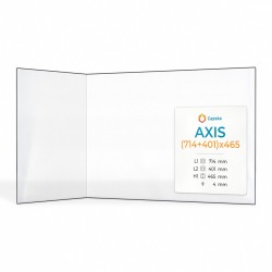 Vetro Axis (714+401)X465 - Vetro Piegato per inserto per caminetto