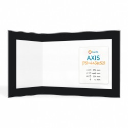 Vitre Axis (751+443)X521 - Verre Pliée Sérigraphié pour insert