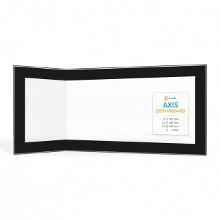 Axis (901+456)X465 Glas - Gefaltet Siebdruck Kaminglas für Kaminofen