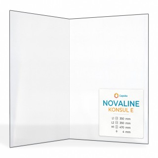 Vitre Novaline KONSUL E - Verre Pliée pour poêle à bois