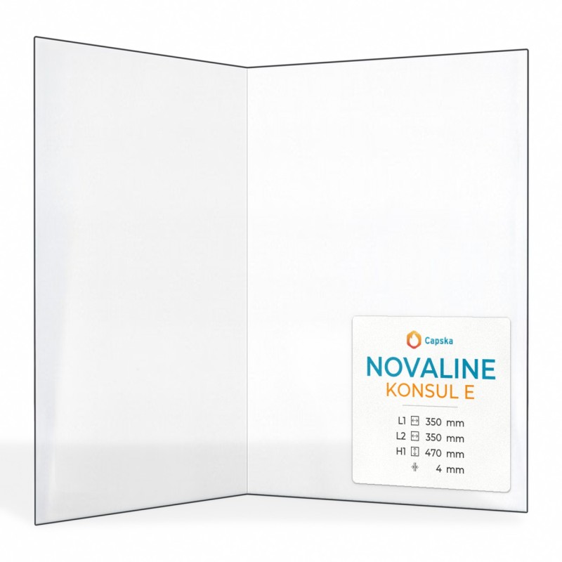 Vitre Novaline KONSUL E - Verre Pliée pour poêle à bois