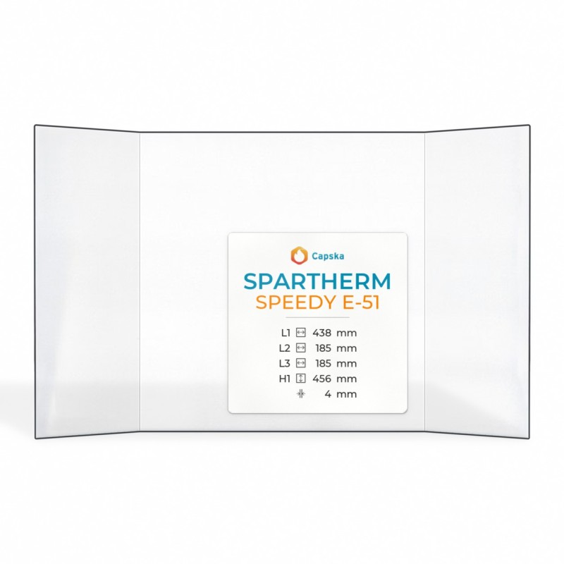 Vitre Spartherm SPEEDY E-51 - Verre Prismatique pour insert
