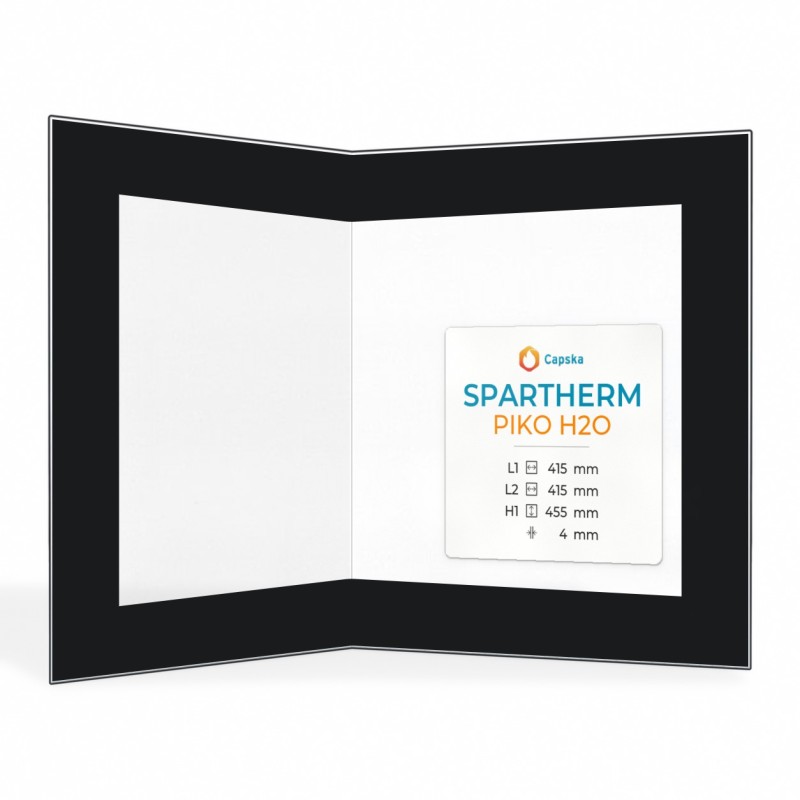 Vitre Spartherm PIKO H2O - Verre Pliée Sérigraphié pour poêle à bois