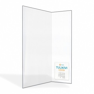 Tulikivi GEMINI Glass - Folded Panel for Wood Burning Stove