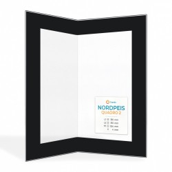 Nordpeis QUADRO 2 Glass - Folded Screen-printed glass panel for wood burning stove
