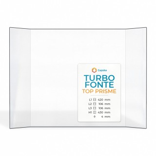 Turbo Fonte TOP PRISME Glas - Prismatisch Kaminglas