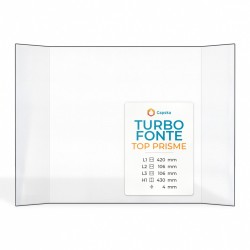 Turbo Fonte TOP PRISME Glas - Prismatisch Kaminglas für Kaminofen