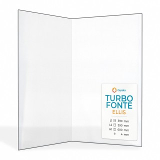 Turbo Fonte ELLIS Glas - Gefaltetes Kaminglas für Kaminofen