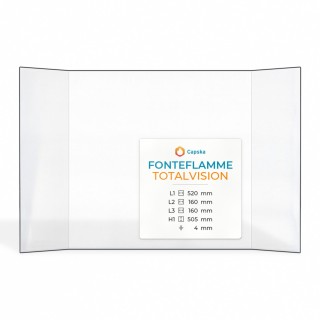 Fonteflamme TOTALVISION Glass - Prismatic Panel for Wood Burning Stove