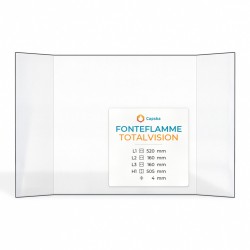 Fonteflamme TOTALVISION Glas - Prismatisch Kaminglas für Kaminofen