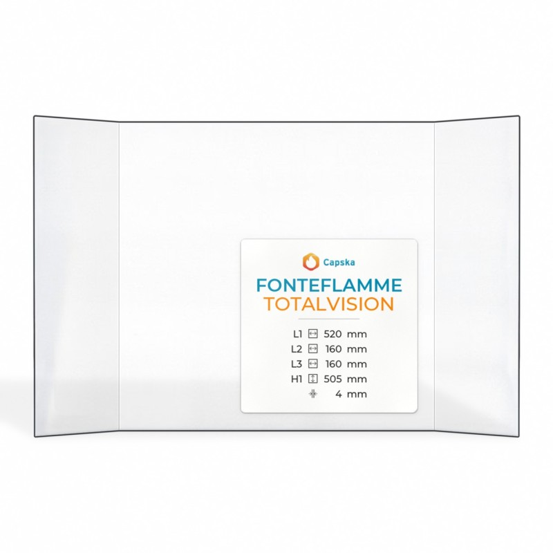 Vitre Fonteflamme TOTALVISION - Verre Prismatique pour poêle à bois