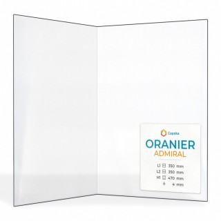 Oranier ADMIRAL Glas - Gefaltet Kaminglas für Kaminofen