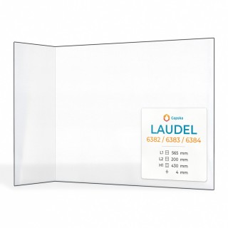Laudel 6382 / 6383 / 6384 Glas - Gefaltet Kaminglas