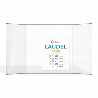 Laudel 6380 Glas - Prismatisches Kaminglas für Kaminofen