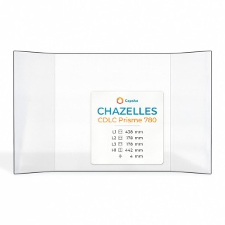 Chazelles CDLC Prisme 780 Glass Panel - Prismatic Design