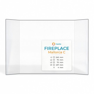 Vitre Fireplace MALLORCA C - Verre Prismatique pour insert