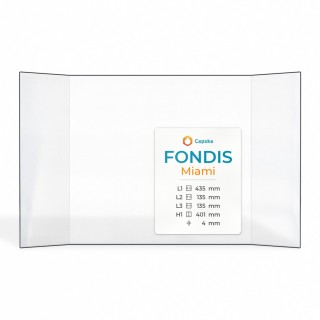 Fondis MIAMI Glas - Prismatisch Kaminglas für Kaminofen