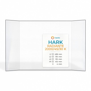 HARK RADIANTE 2000/45/30 K Glas - Prismatisch Kaminglas für Kaminofen