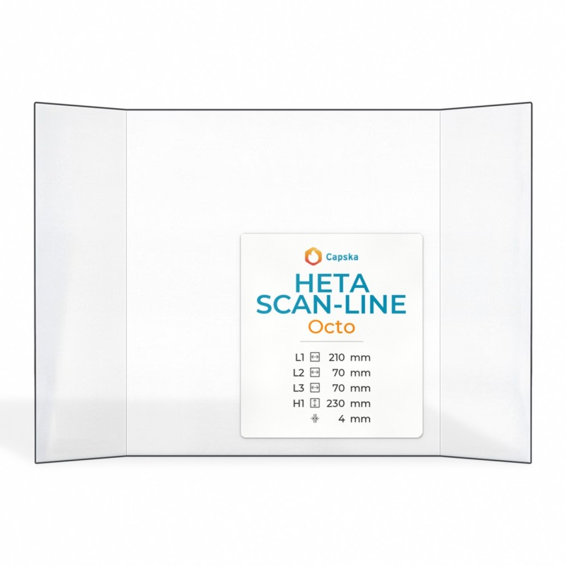 Heta Scan-Line OCTO Glas - Prismatisch Kaminglas